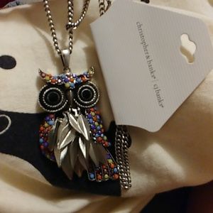 Owl long necklace